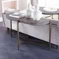 thumbnail image 1 of Lyon Semi-circular Concrete and Metal Console Table, 1 of 5