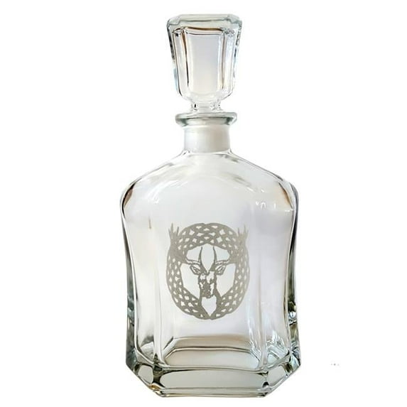 Lyoncraft DCSG01 Celtic Stag Engraved Decanter Glass