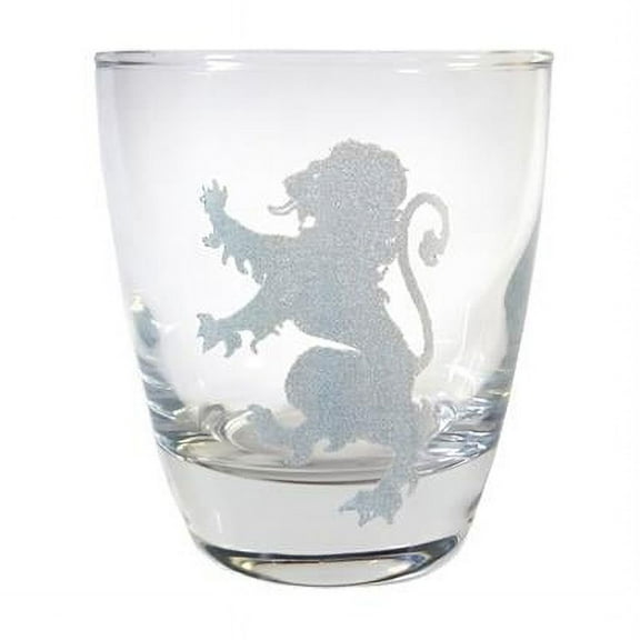 Lyoncraft LBLR01 10 oz Lion Rampant Engraved Lowball Glass