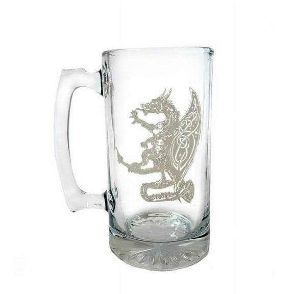 Lyoncraft LSDG01 26 oz Celtic Dragon Engraved Stein Glass
