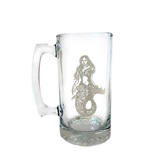 Lyoncraft LSME01 26 oz Mermaid Engraved Stein Glass