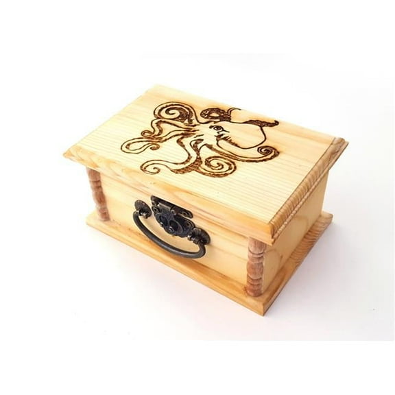 Lyoncraft MBOC01 Octopus Engraved Wooden Box