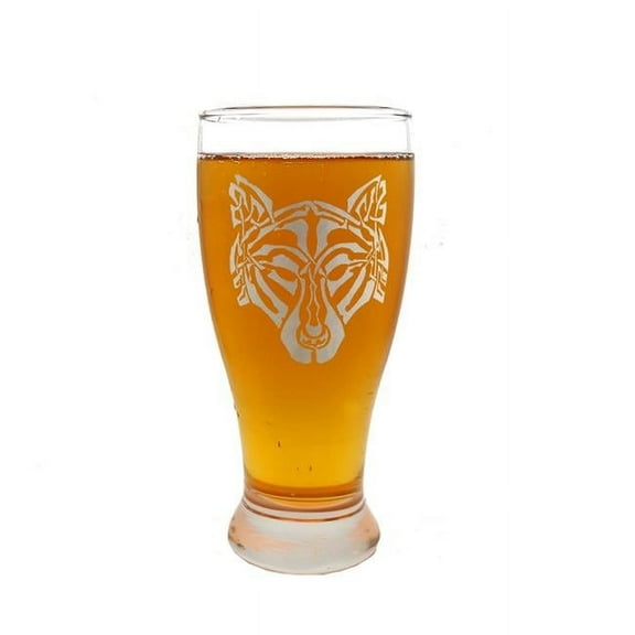 Lyoncraft PIWO01 19 oz Celtic Wolf Engraved Pint Glass