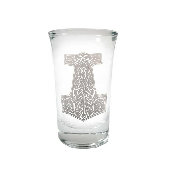 Lyoncraft SHMJ01 1.5 oz Mjolnir Thors Hammer Engraved Shot Glass