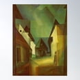 thumbnail image 1 of Lyonel Feininger - Gaberndorf Ii 1924 Poster Wall Art, Modern Wall Decor For Living Room Bedroom, 12x18 UNFRAMED, 1 of 3