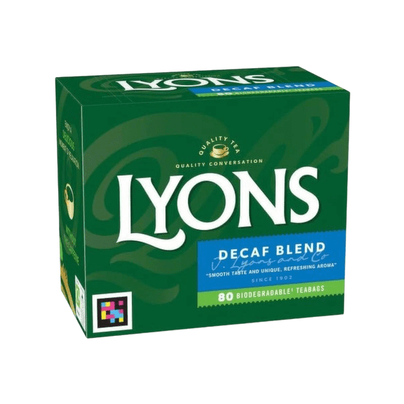 Lyons Decaffeinated Irish Tea, Pyramid Tea Bags, 80 Count