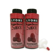 Lyons Gourmet Raspberry Dessert Sauce Pack of 2 with Applicator Tip