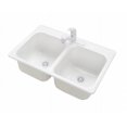 thumbnail image 1 of Lyons Industries DKS01TE-TB4 White Timeless Elegance Dual Bowl Acrylic 10-Inch Deep Kitchen Sink Model # DKS01TE-TB4, 1 of 5