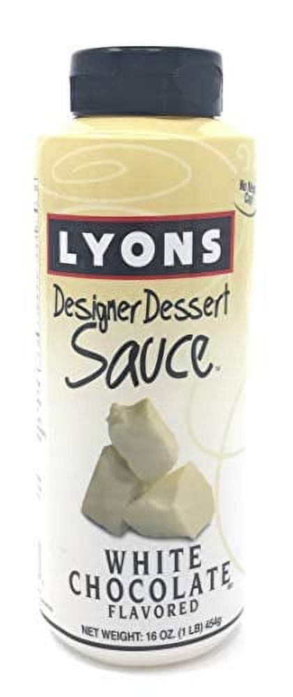 Lyons White Chocolate Designer Dessert Sauce Squeeze Bottle, 16 ounces