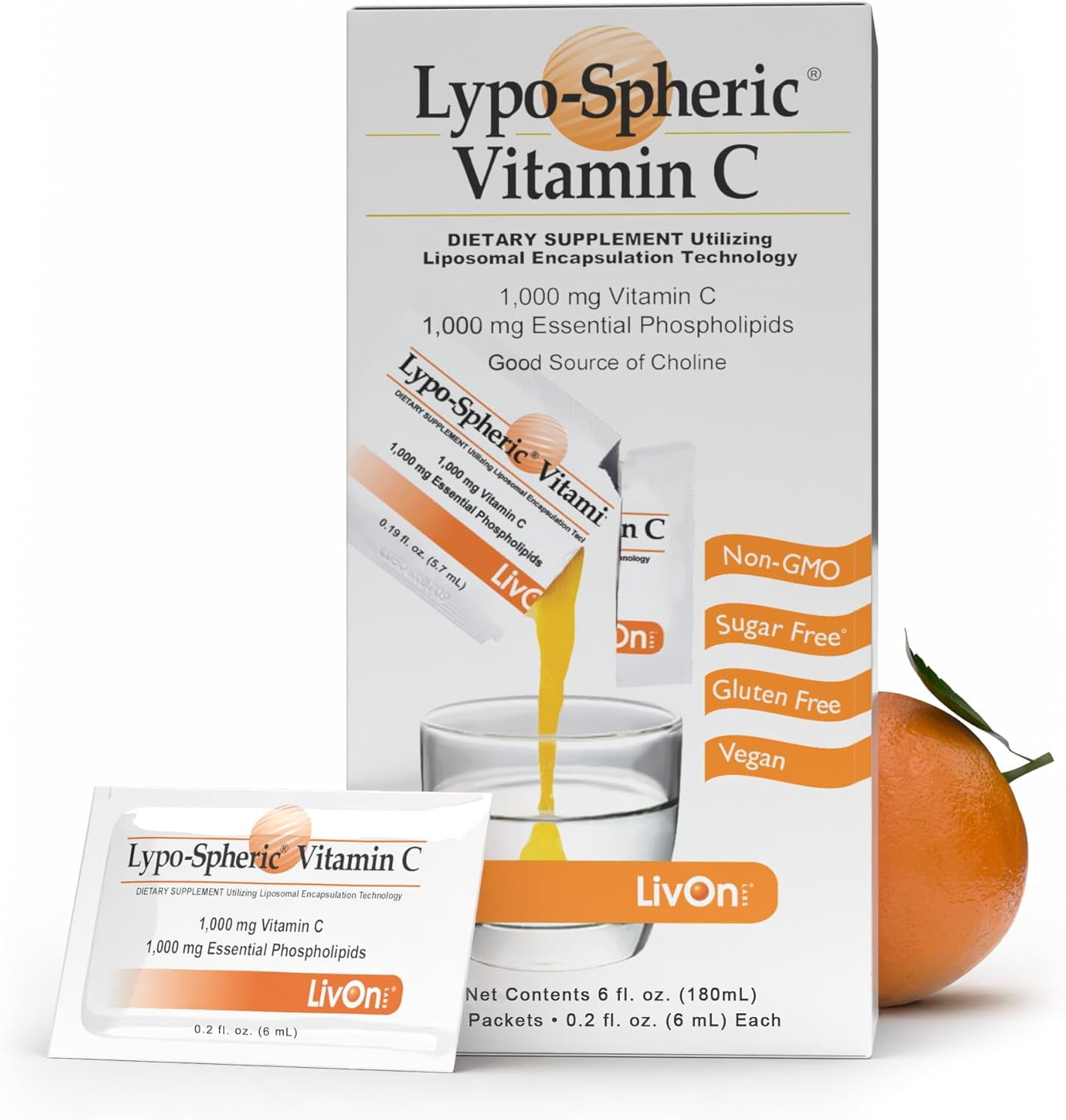 Customer reviews for LivOn Laboratories LypoSpheric Liposomal Vitamin C  Supplement 1000mg for Immune Support, 30 Packets | Walmart.com