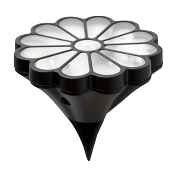 Lypsnake 4PCS Solar Powered Daisy-Shaped Ground Stake Lights, Waterproof LED Outdoor Pathway Lamps with Flower Petal Design, Landscape Lighting for Garden Patio Yard and Walkway Decoration