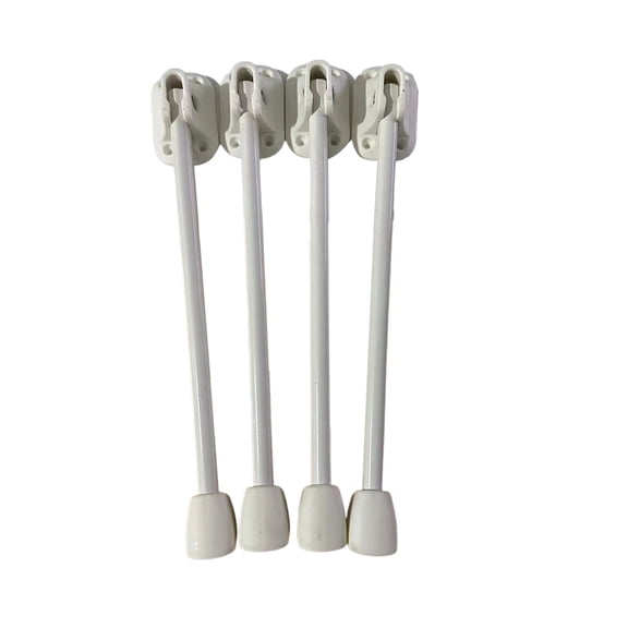 Lypsnake Adjustable Folding Desk Legs, 4Pcs White Heavy Duty Metal Foldable Support Legs, Multi-Purpose Collapsible Replacement Legs for Table Desk Workbench Furniture Assembly