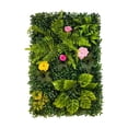 thumbnail image 1 of Lypsnake Artificial Grass Wall Boxwood Panels,Mixed Foliage with Variegated Leaves Flower Berry Decor,Interlockable Square Plant Mat for Patio Garden Backdrop Greenery Wall Store Landscape Decor, 1 of 6