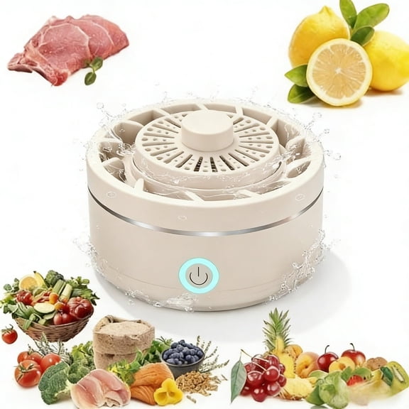 Lypsnake Automatic Fruit and Vegetable Washing Machine, Rotatable OH Ion Purification Cleaner with Water Rotation Tech, Portable Kitchen Washer for Home Food Cleaning & Daily Use