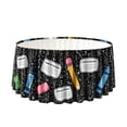 thumbnail image 1 of Lypsnake Back to School Round Table Skirt, Composition Book Crayon Pencil Eraser Print Table Cloth, Classroom Play Table Skirting for Preschool Kindergarten Decor, 1 of 6