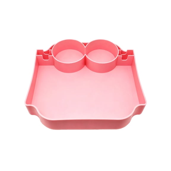Lypsnake Beach Bag Tray Accessory,Multi Color Snap-on Plastic Tray with Dual Cup Slots Fruit Snack Storage Compartment,Poolside Beach Picnic Drink Food Holder for Travel Leisure Daily Activity