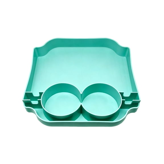 Lypsnake Beach Bag Tray Accessory,Multi Color Snap-on Plastic Tray with Dual Cup Slots Fruit Snack Storage Compartment,Poolside Beach Picnic Drink Food Holder for Travel Leisure Daily Activity