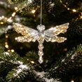 thumbnail image 1 of Lypsnake Christmas Ornaments Transparent Dragonfly Shape Clear Acrylic Sequins Reflective, 1 of 6