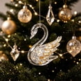 thumbnail image 1 of Lypsnake Clear Acrylic Sequins Transparent Swan Shape Reflective Animal Figurine Christmas Ornaments, 1 of 6