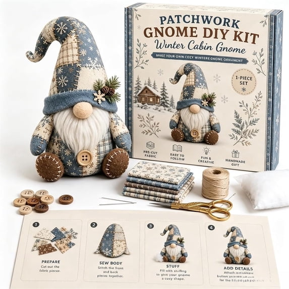 Lypsnake DIY Patchwork Gnome Kit