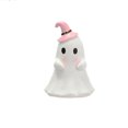 thumbnail image 1 of Lypsnake Ghost Figurine Kawaii Pastel Spooky Tabletop Ornament with Pink Witch Hat, 1 of 8