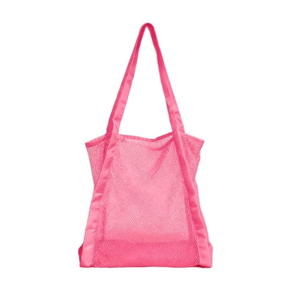 Lypsnake Large Capacity Storage Mesh Beach Tote Bag, Lightweight Breathable Mesh Tote with Reinforced Handles, Quick-Drying Open-Top Shoulder Bag for Beach Pool Travel Grocery Shopping