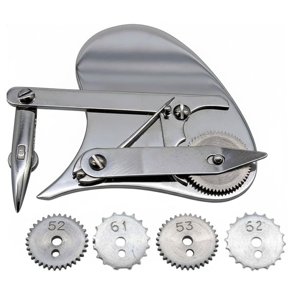 Lypsnake Mechanical Gear Train Ruling Pen, Polished Stainless Steel Adjustable Line Width Drafting Scribing Tool with Detachable Pointed Tip, Precision Drawing Marker for Architect Engineer Designer