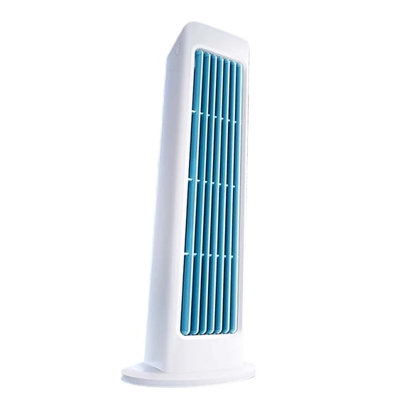 Lypsnake Mini Bladeless Fan And Desktop Air Conditioner, Vertical Tower Cooler With Blue Wind Outlet, Cooling Machine Made For Office Desk Sideboard Window Sill Workspace Arrangement