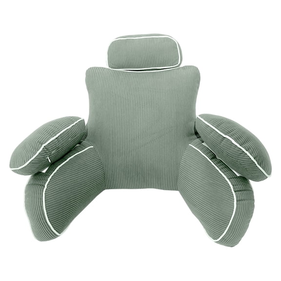 Lypsnake Reading & Bed Rest Pillows,25.5x29.5x17.7 Inch Ergonomic Backrest with Built-in Neck Support and Contoured Arms,Back Rest Support Cushion for Sit Up on Couch Sofa Floor Reading Watching TV