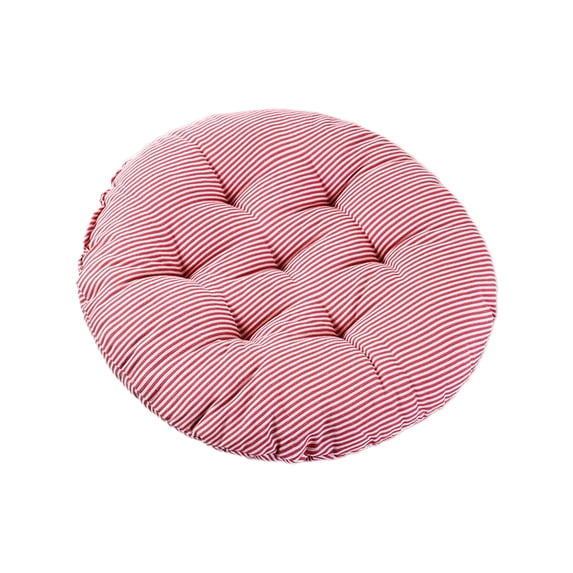 Lypsnake Round Chair Cushion -15.7 Inch Pink stripes Memorys Foam Seat, Thickened Non-Slip Memory Foam Chair Pad, for Garden Office Home Kitchen Dining and Wheelchair Use