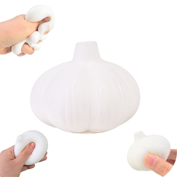 Lypsnake Simulation Garlic Squishy Squeezetoy, Slow Rising EVA High Resilience Soft Texture，Portable Decompression Ball for Office Home Desk Decor & Holiday Stress Relief Gift