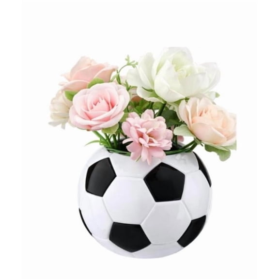 Lypsnake Soccer Ball Shaped Popcorn Basket & Planter Pot, 2-in-1 Snack Bowl and Succulent Planter, Football Design Storage Holder for Game Night Party Decor Home and Garden