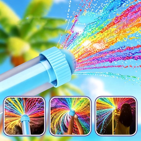 Lypsnake Firework Water Gun, Splashy Surprises Colorful Transparent Pump Action Water Blaster with Leakproof Design, Fan Spray Fire Water Sprays for Summer Pool, Backyard, Beach, Birthday Party
