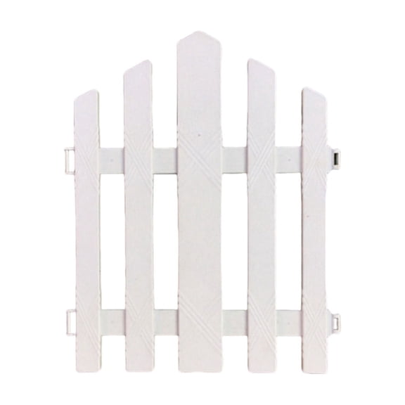 Lypsnake White Plastic Garden Fence, Decorative Picket Fence Panels with Interlocking Design, Weather-Resistant Border Edging for Outdoor Landscaping Flower Beds and Yard Pathway Decoration
