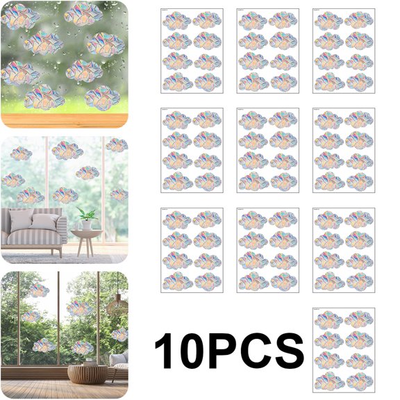 Lyqzj Electrostatic 3D Window Films Creative Chic Window Decals Reusable (Cloud)