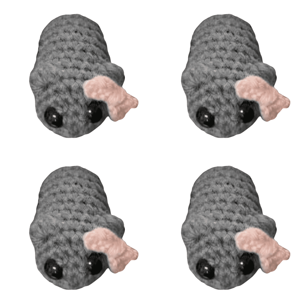 FRGITYGIFT Cute Sad Hamster Keyring, Kawaii Sad Hamster Meme Plush Toy,  Handmade Sad Hamster Crochet Doll Keychains With Bow (1pcs Music) At