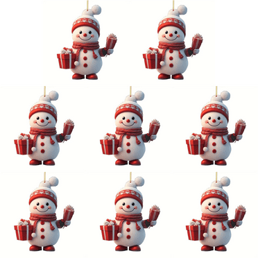 Lyqzj Snowman Christmas Tree Pendant Mini Hanging Ornaments Party Favors (Style B)