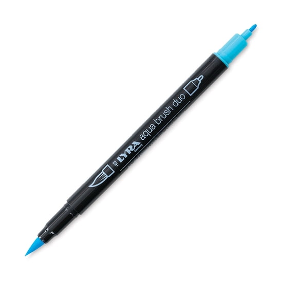 Lyra Aqua Brush Duo Marker - Light Turquoise 054