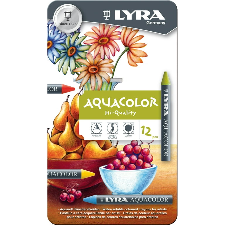 Lyra Aquacolor Crayon Set, 12-Colors 