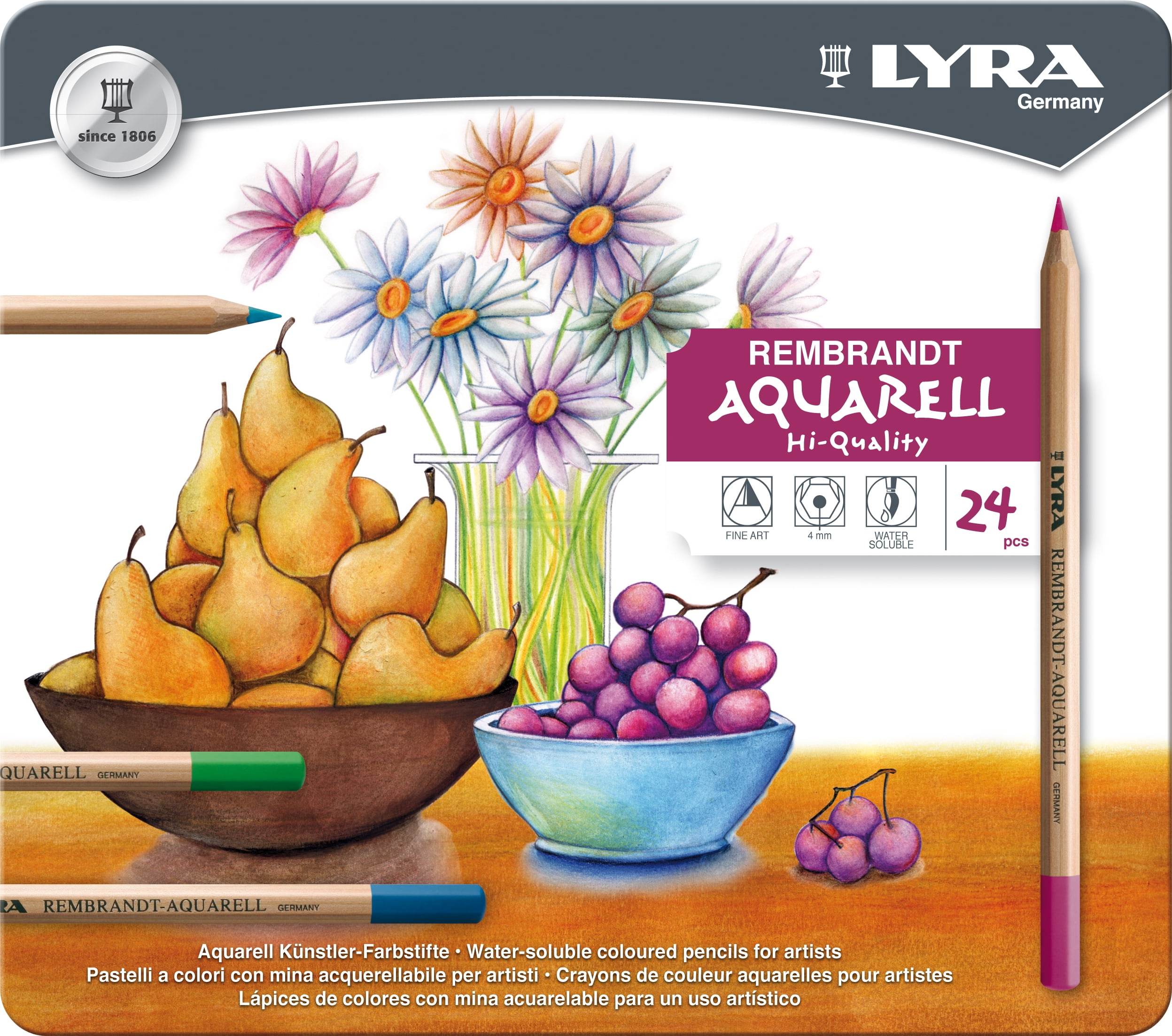 Lyra Aquarell Colored Pencil Set, 24-Colors