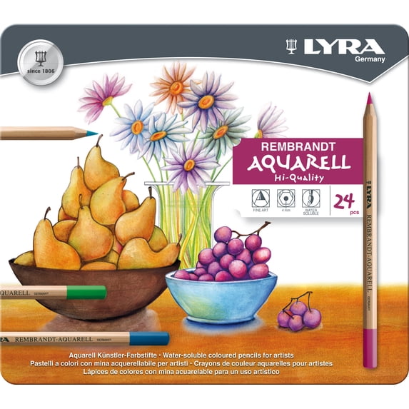 Lyra Aquarell Colored Pencil Set, 24-Colors
