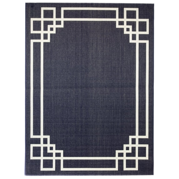 Lyra Art Deco Border Area Rug