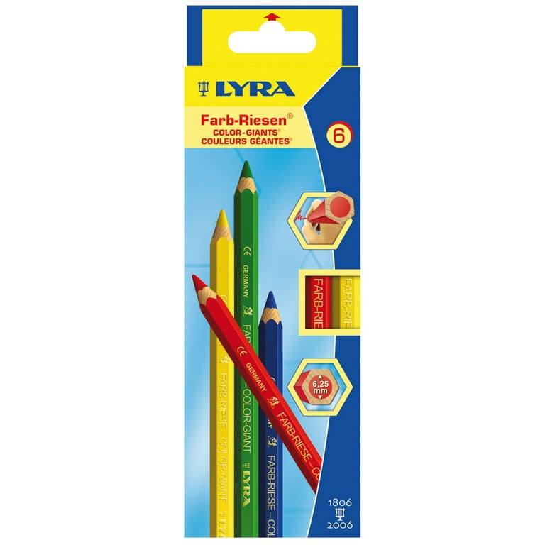Lyra Color Giants 6 Assorted Colored Pencils