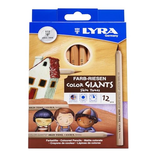 Lyra Skin Tone Colored Pencils Set of 12 count colored