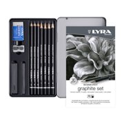 Lyra Rembrandt Graphite Sketching Set Tin, Artist Pencils, Assorted, 11 Pieces