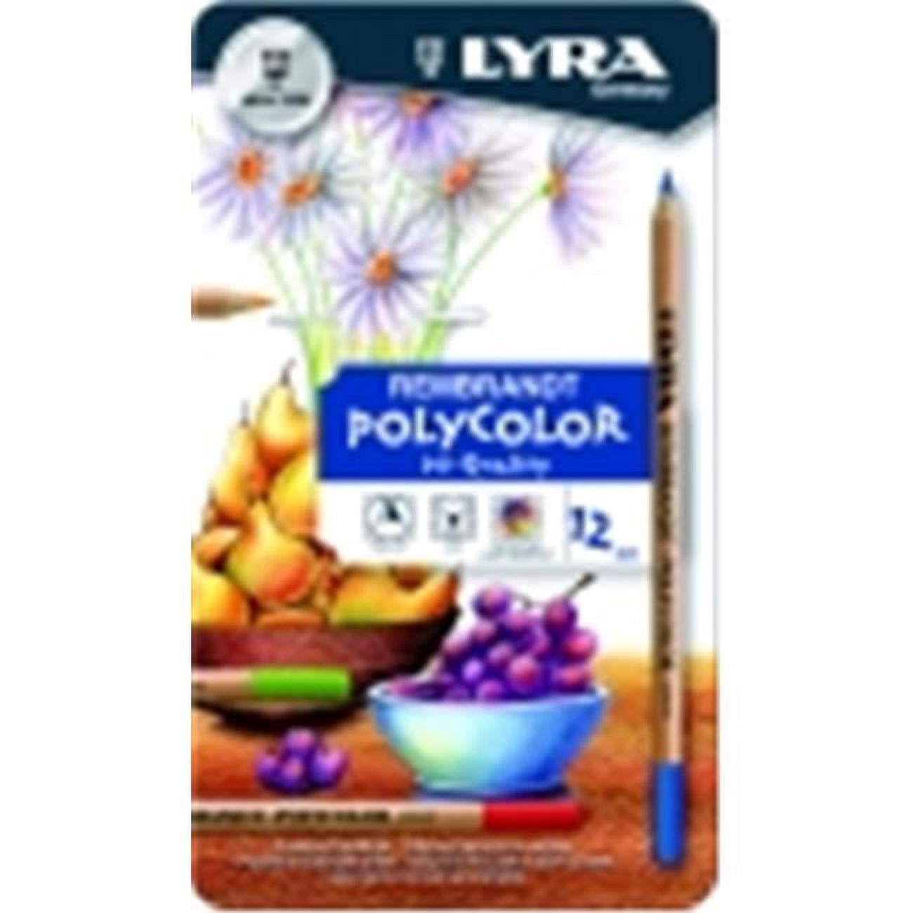 Lyra Rembrandt Non-Toxic Pre-Sharpened Polycolor Colored Pencil&#44; Pack 12 - image 1 of 1