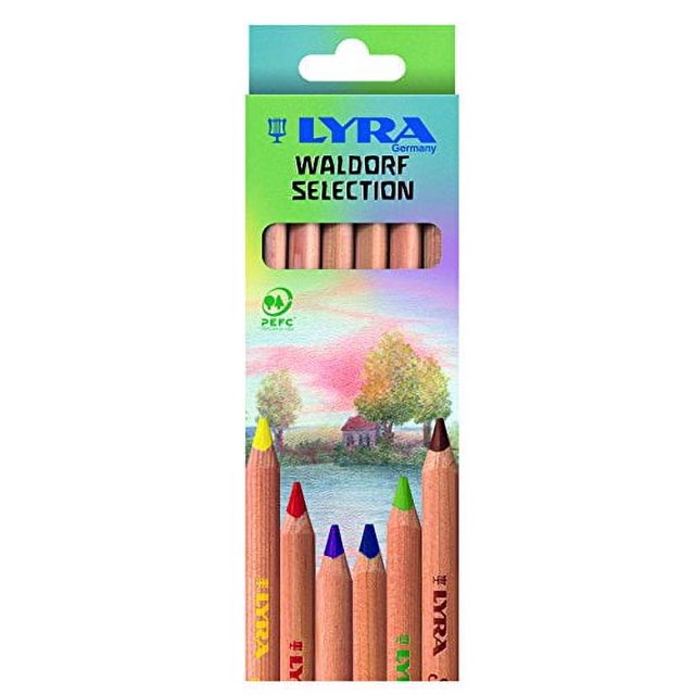 Lyra Waldorf Selection Triangular Colored Pencils Set of 6 Jumbo