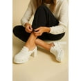 thumbnail image 1 of Lyrac Recycled Leather Platform Clogs In White, 1 of 1