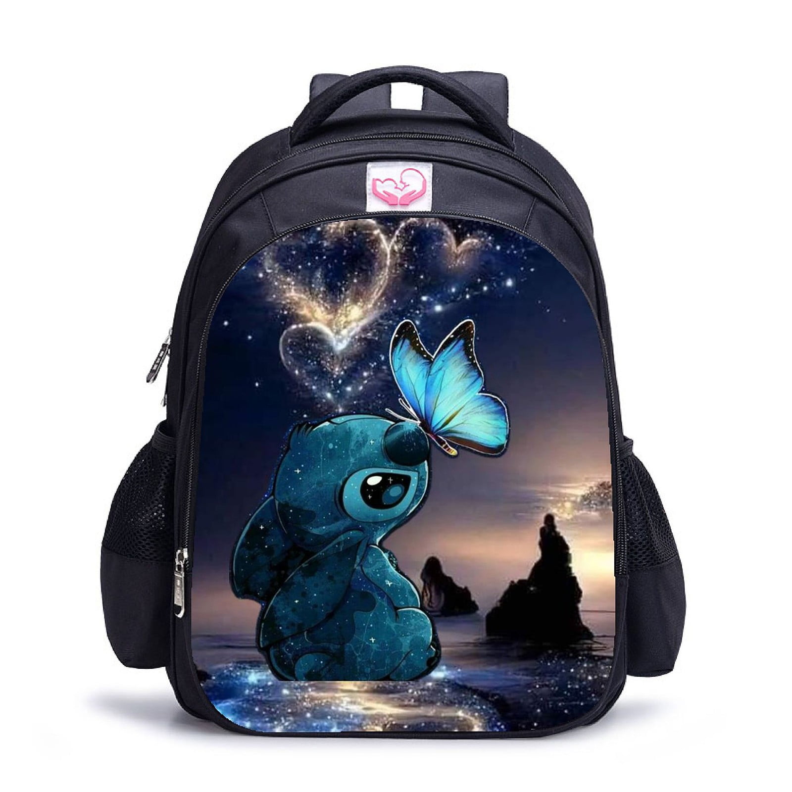 Lyrasun Lilo & Stitch Stitch Theme Backpack, Hot Cartoon Character Printing Backpack, Exquisite Back to School Supplies for Primary Students