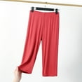 thumbnail image 1 of Lyrcatrment Carpi Pants for Women Elastic Waist Lightweight Casual Fashion Stretch Breathable Loose Workout Gym Homewear Pants, 1 of 6